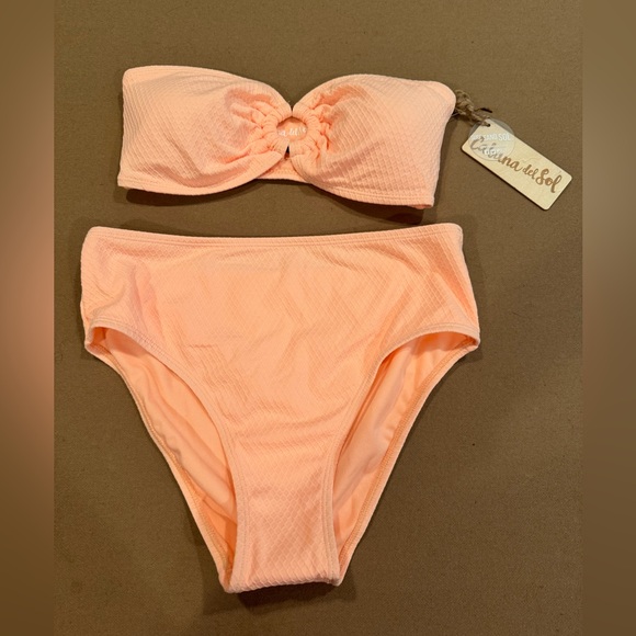 Cabana Del Sol Peach Bikini - Size Medium - NWT - Picture 1 of 9